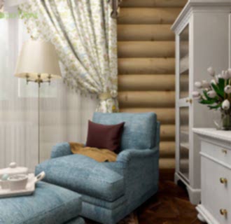 Дизайн интерьера деревянного дома 190 кв. м в стиле русский терем. Фото проекта