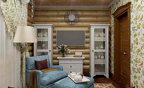 Дизайн интерьера деревянного дома 190 кв.м. по адресу Тверская область, СНТ 