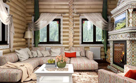 Дизайн интерьера деревянного дома 190 кв.м. по адресу Тверская область, СНТ 