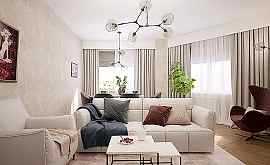 Дизайн интерьера 2-комнатной квартиры 70 кв.м. по адресу г. Алматы, ул. Краснобогатырская, д. 24, ЖК Яуза Парк. Фото 2