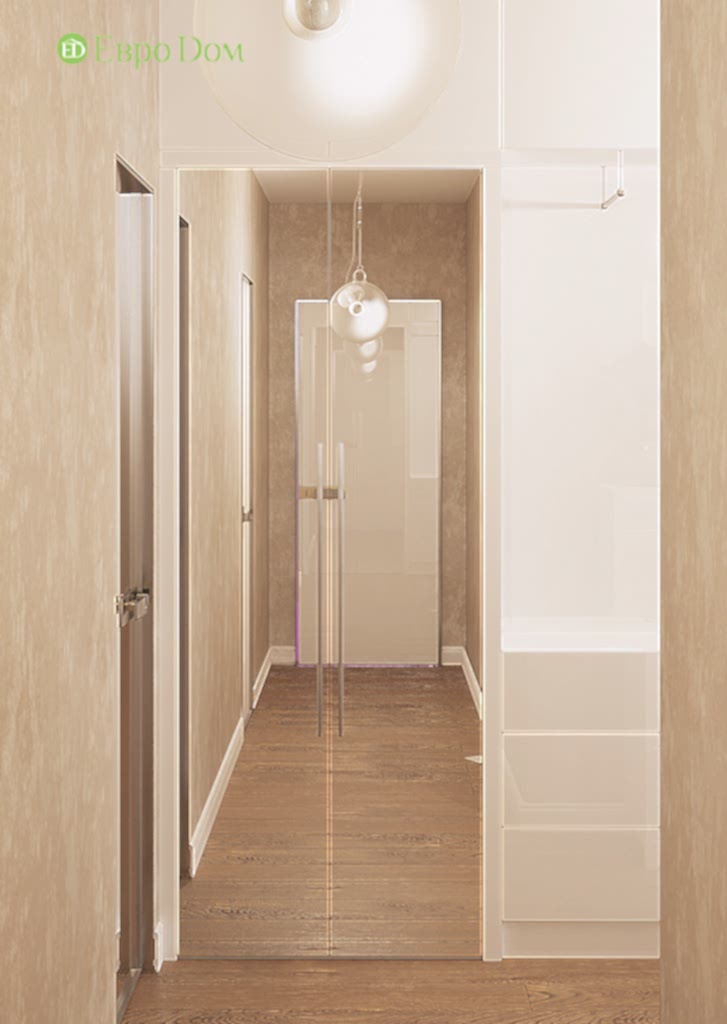 Дизайн двухкомнатной квартиры 70 кв. м в современном стиле. Фото 011