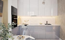 Дизайн интерьера 2-комнатной квартиры 70 кв.м. по адресу г. Алматы, ул. Краснобогатырская, д. 24, ЖК Яуза Парк. Фото 4