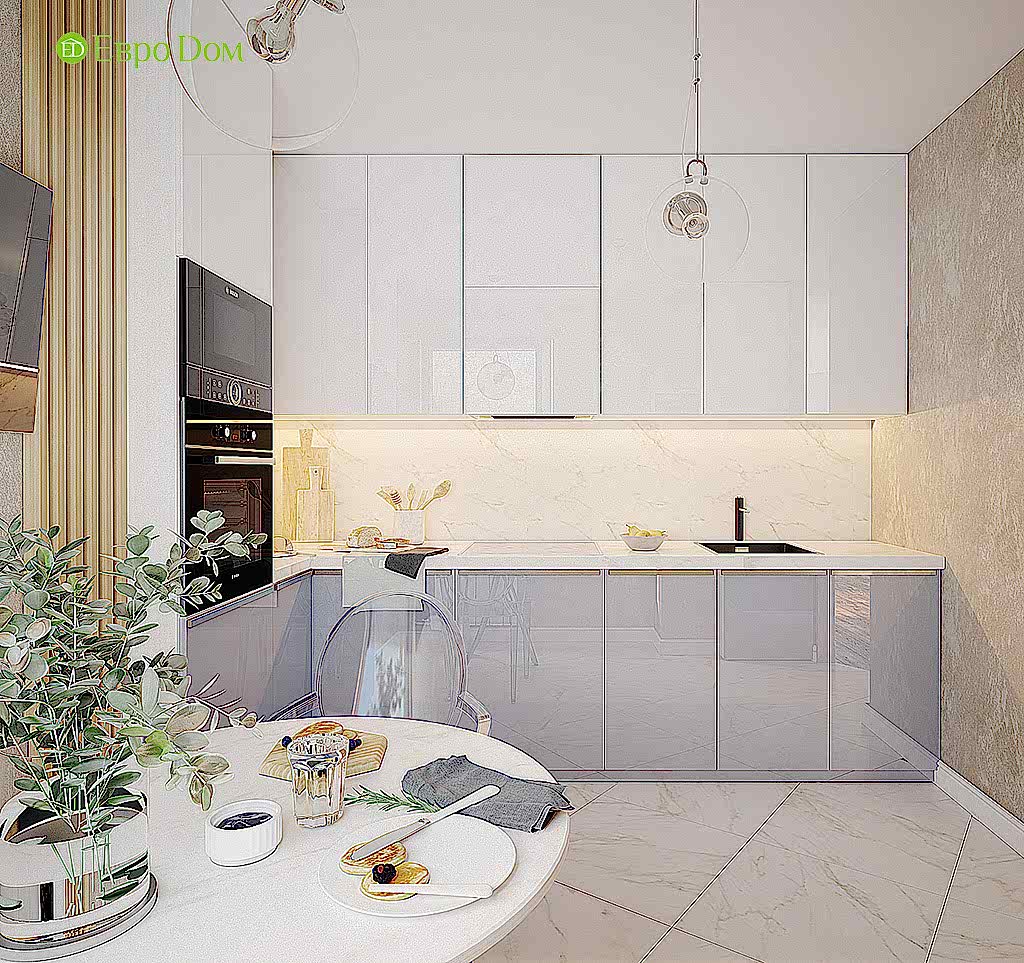 Дизайн двухкомнатной квартиры 70 кв. м в современном стиле. Фото 05