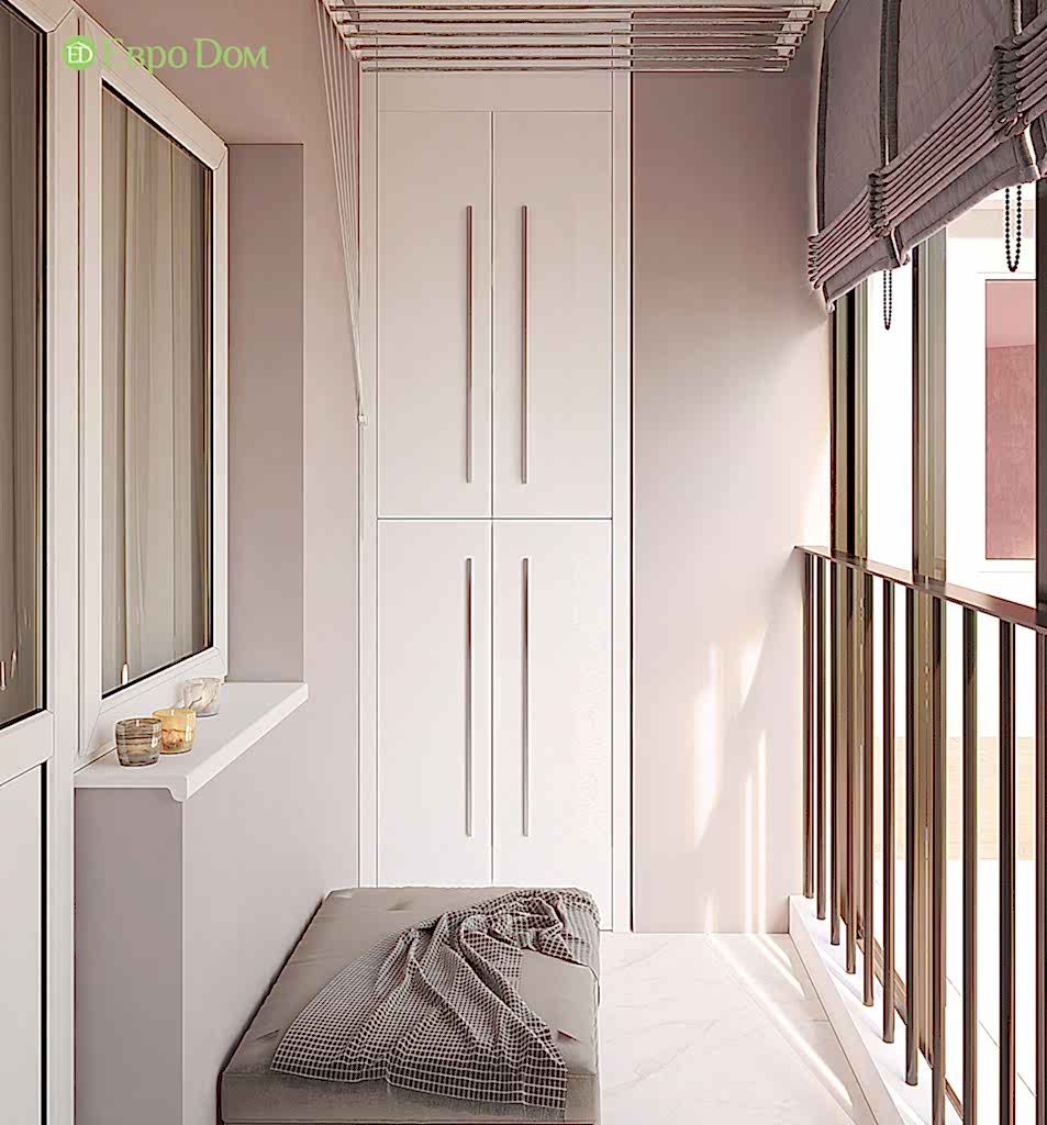 Дизайн двухкомнатной квартиры 70 кв. м в современном стиле. Фото 012