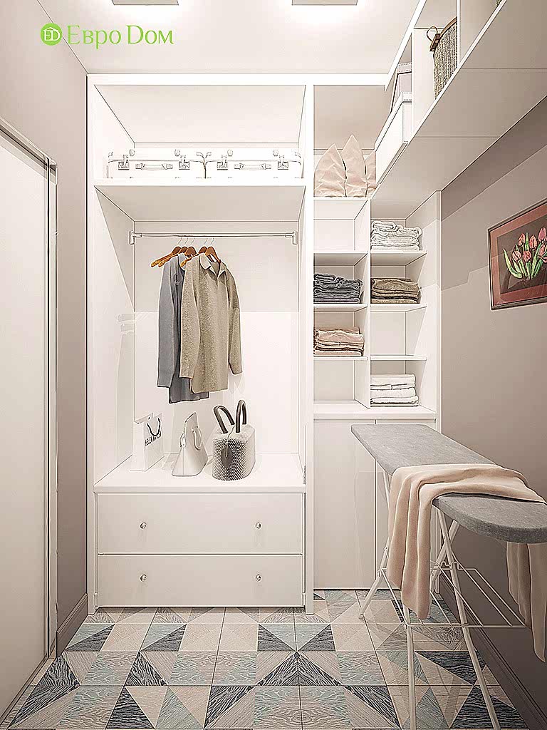 Дизайн двухкомнатной квартиры 70 кв. м в современном стиле. Фото 013