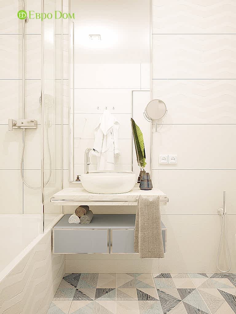 Дизайн двухкомнатной квартиры 70 кв. м в современном стиле. Фото 018