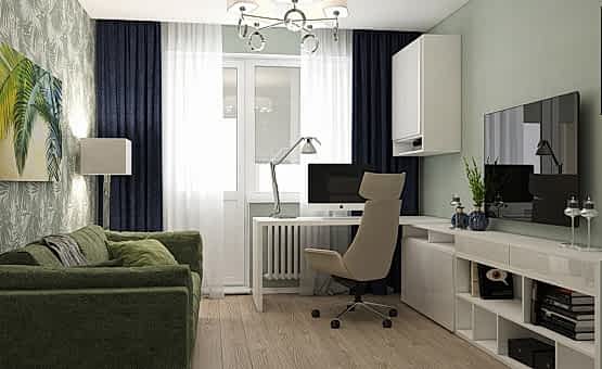 Дизайн интерьера 3-комнатной квартиры 120 кв.м. по адресу г. Алматы, 1-й Нагатинский пр-д, д. 11, к. 1, ЖК Скайфорт. Фото 1