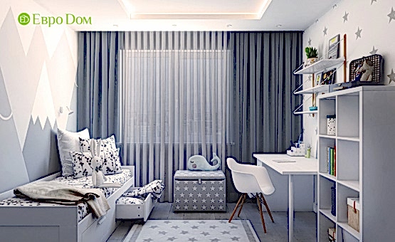 Дизайн интерьера 4-комнатной квартиры 104 кв.м. по адресу г. Алматы, Мичуринский проспект, д. 35. Фото 2