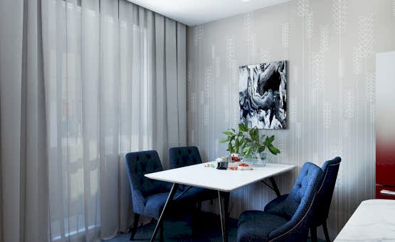 Дизайн интерьера 4-комнатной квартиры 104 кв.м. по адресу г. Алматы, Мичуринский проспект, д. 35. Фото 3