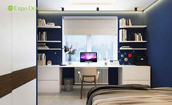 Дизайн интерьера 4-комнатной квартиры 104 кв.м. по адресу г. Алматы, Мичуринский проспект, д. 35. Фото 1