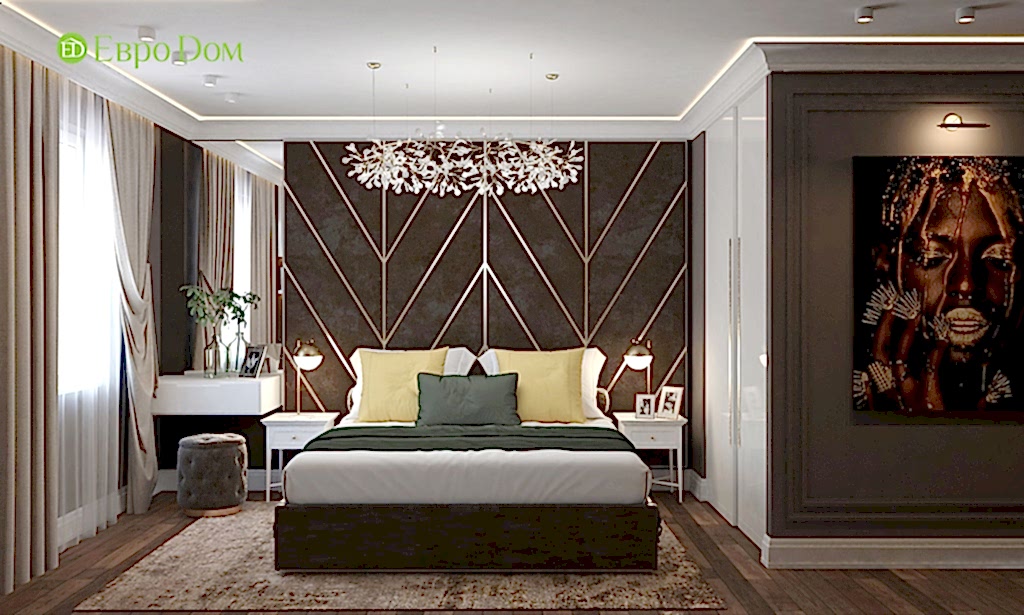 Дизайн четырехкомнатной квартиры 115 м2 в стиле неоклассика. Фото 02