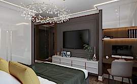 Дизайн интерьера 4-комнатной квартиры 114 кв.м. по адресу г. Алматы, ул. Озерная, д. 9, ЖК О7. Фото 4