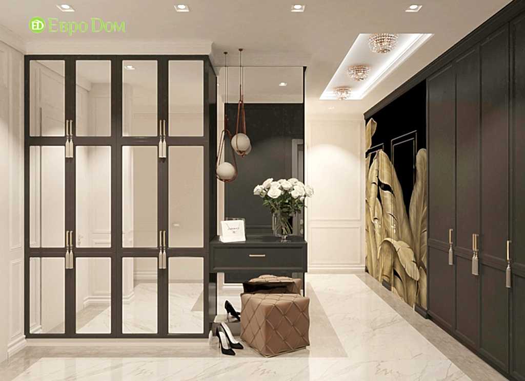 Дизайн четырехкомнатной квартиры 115 м2 в стиле неоклассика. Фото 03