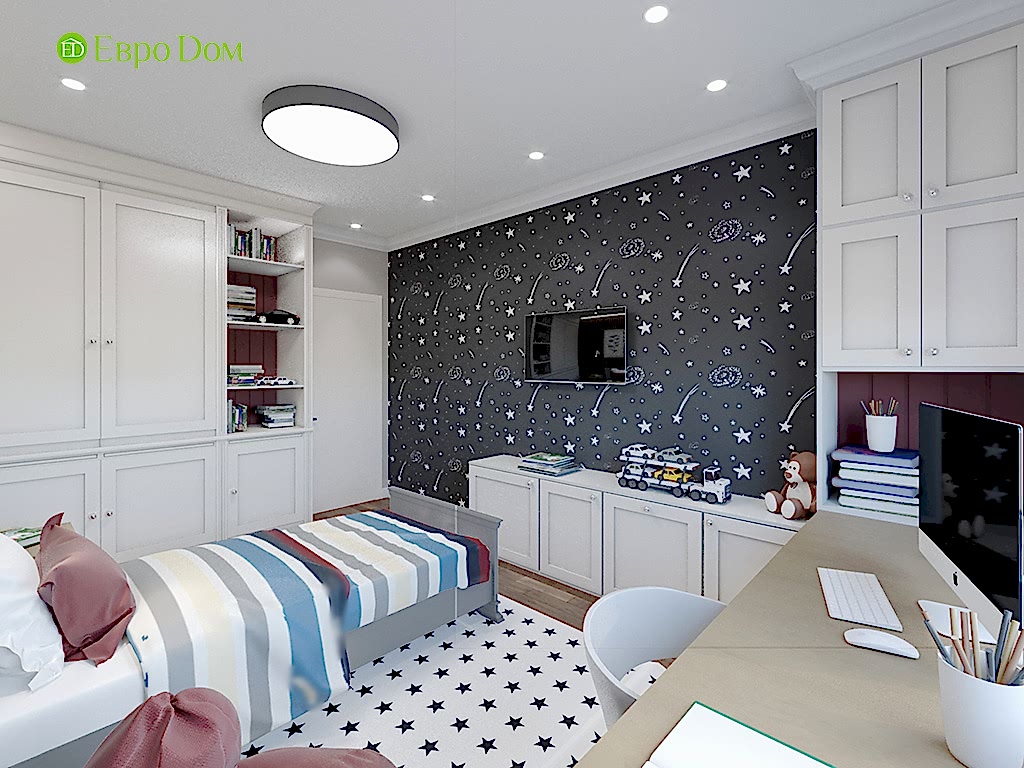 Дизайн четырехкомнатной квартиры 115 м2 в стиле неоклассика. Фото 014