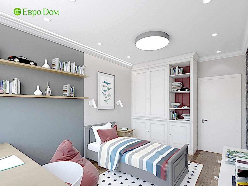 Дизайн четырехкомнатной квартиры 115 м2 в стиле неоклассика. Фото 015