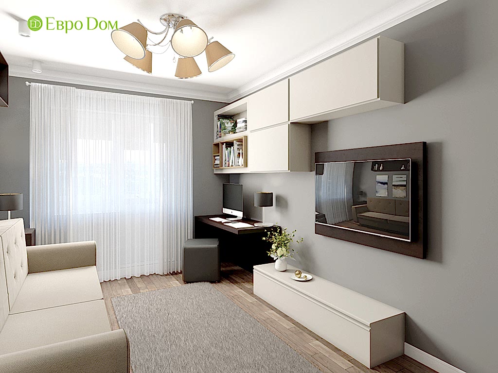 Дизайн четырехкомнатной квартиры 115 м2 в стиле неоклассика. Фото 017