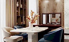 Дизайн интерьера 3-комнатной квартиры 95 кв.м. по адресу г. Алматы, ул. Авиационная, д. 77, к. 2, ЖК Алые Паруса. Фото 4