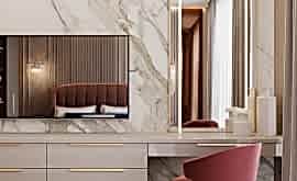 Дизайн интерьера 3-комнатной квартиры 95 кв.м. по адресу г. Алматы, ул. Авиационная, д. 77, к. 2, ЖК Алые Паруса. Фото 2