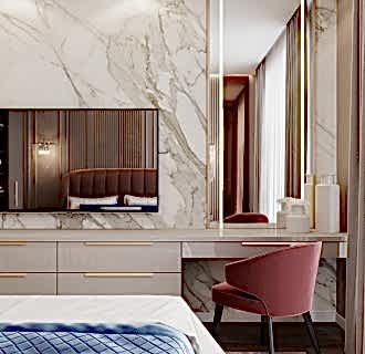 Дизайн трехкомнатной квартиры 95 кв. м в стиле неоклассика. Фото проекта