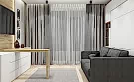 Дизайн интерьера 3-комнатной квартиры 106 кв.м. по адресу МО, Красногорский район, пос. Отрадненское, ул. Новотушинская,  д. 3, ЖК «Новое Тушино». Фото 1