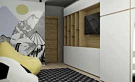 Дизайн интерьера 3-комнатной квартиры 106 кв.м. по адресу МО, Красногорский район, пос. Отрадненское, ул. Новотушинская,  д. 3, ЖК «Новое Тушино». Фото 2